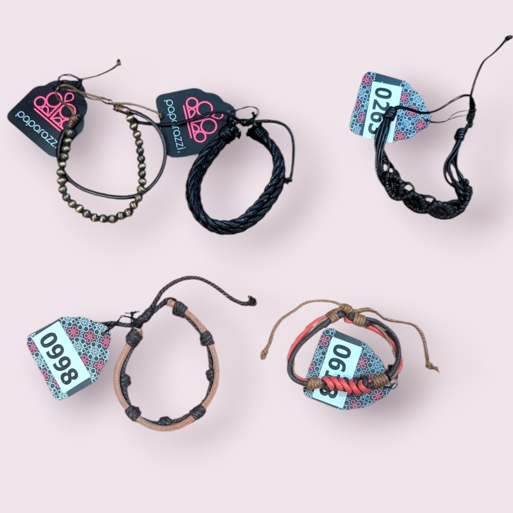 Paparazzi Black and Brown Bracelets Set